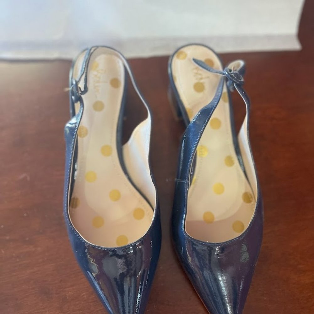 Brand New Boden Navy Blue Sling back Heel